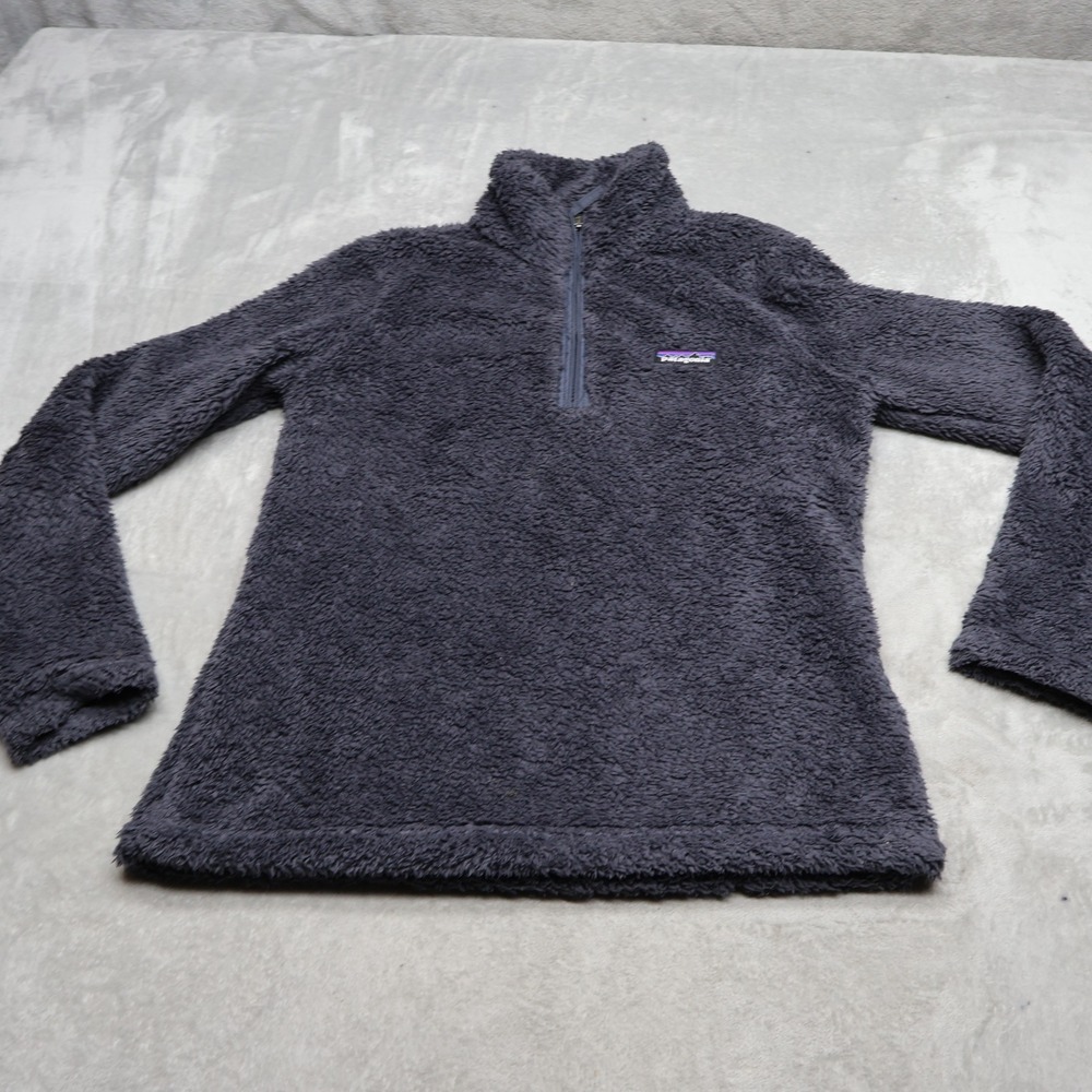 Patagonia Sweatshirt Women XS Black Los Gatos High Pile Fleece 1/4 Zip Pullover